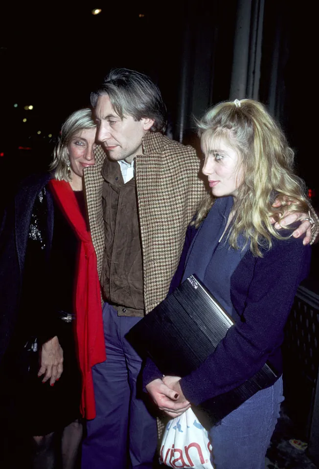 Charlie Watts with wife and daughter