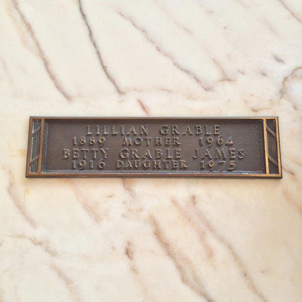 Betty Grable's grave